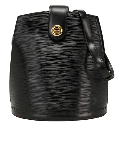 Cluny Bucket Bag, &pound;450, Handbags, Black, Leather, Front view